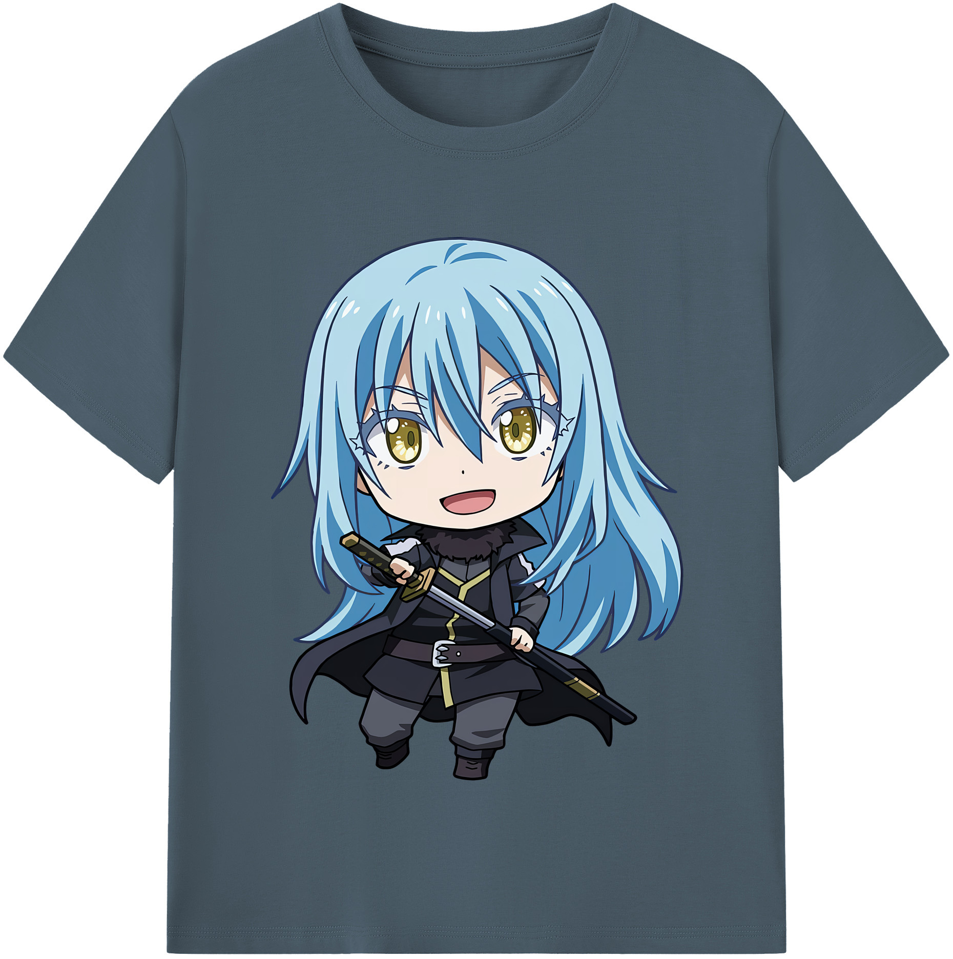 （画像用） 転スラ Regarding Reincarnated to Slime 綿100％半袖Tシャツ（フロントプリント）